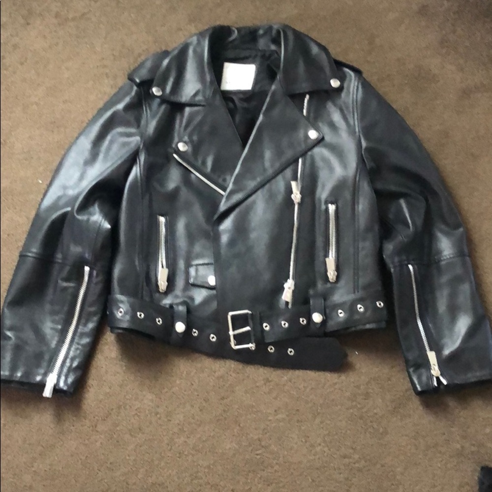 Anine Bing motorcycle leather jacket- Medium